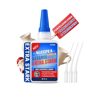 Porzellankleber Extra Stark 30 G Set für Keramik，Keramikkleber Wasserfest 