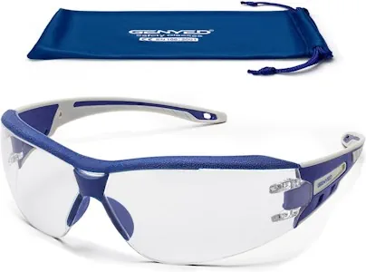 GENYED® Schutzbrille, Arbeitsschutzbrille, CE EN166 zertifiziert, Anti-Beschlag und Anti-Kratz-Beschichtung, UV400-Gläser, Leichte 24 g, Seitenschutz, Perfekter Sitz, Arbeitsbrille, Sicherheitsbrille